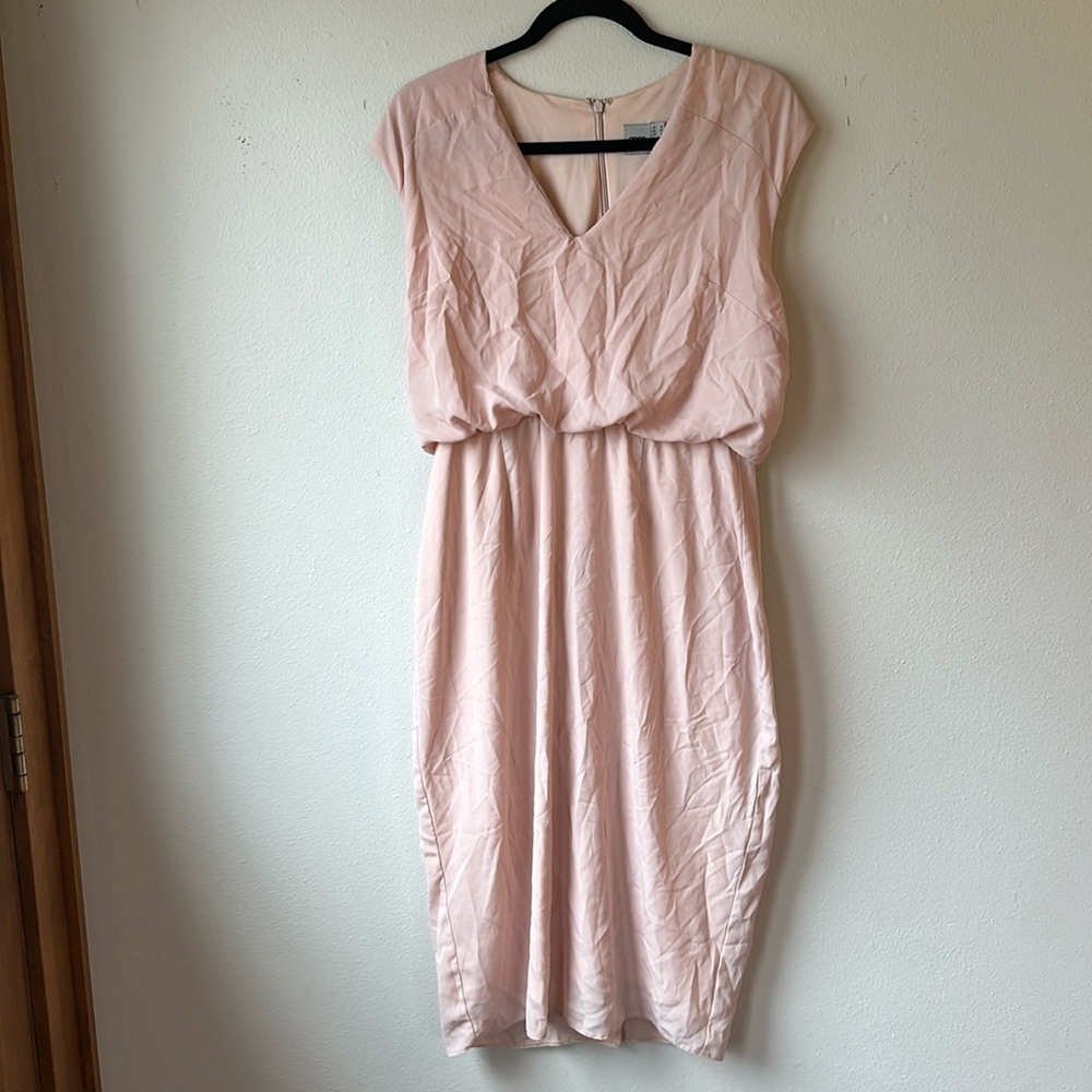ASOS Peach Midi Bridesmaid Dress